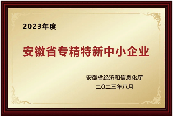 安徽省“专精特新“中小企业